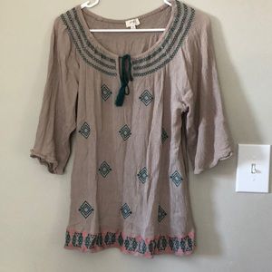 UMGEE embroidered peasant top